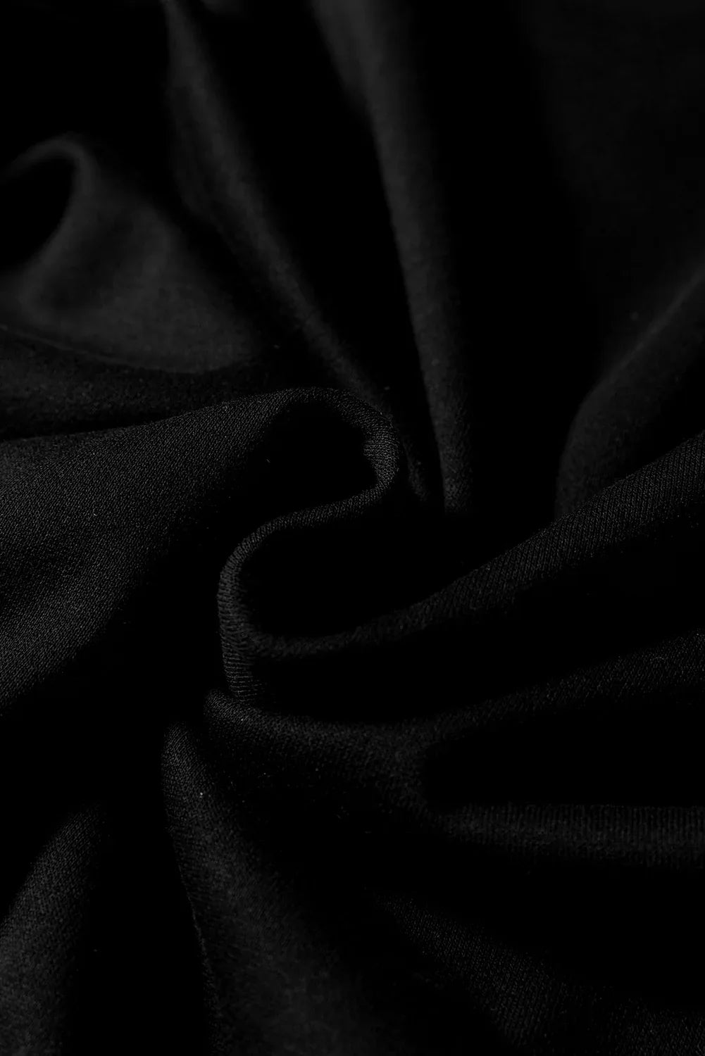 Black Varsity Contrast Banded Sleeve Shift Sweatshirt Dress - MarkoFit