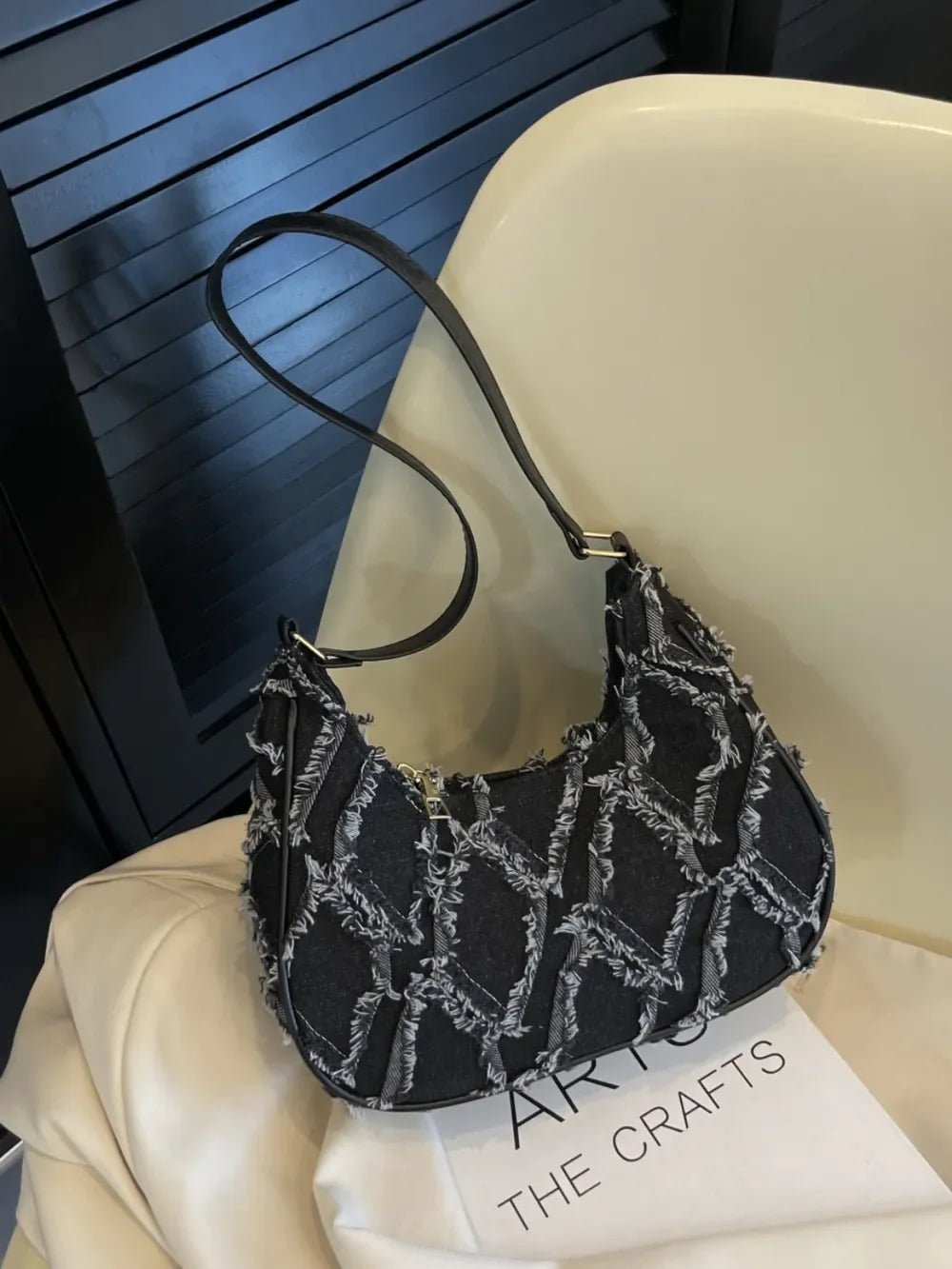 Raw Edge Cloth Shoulder Bag - MarkoFit