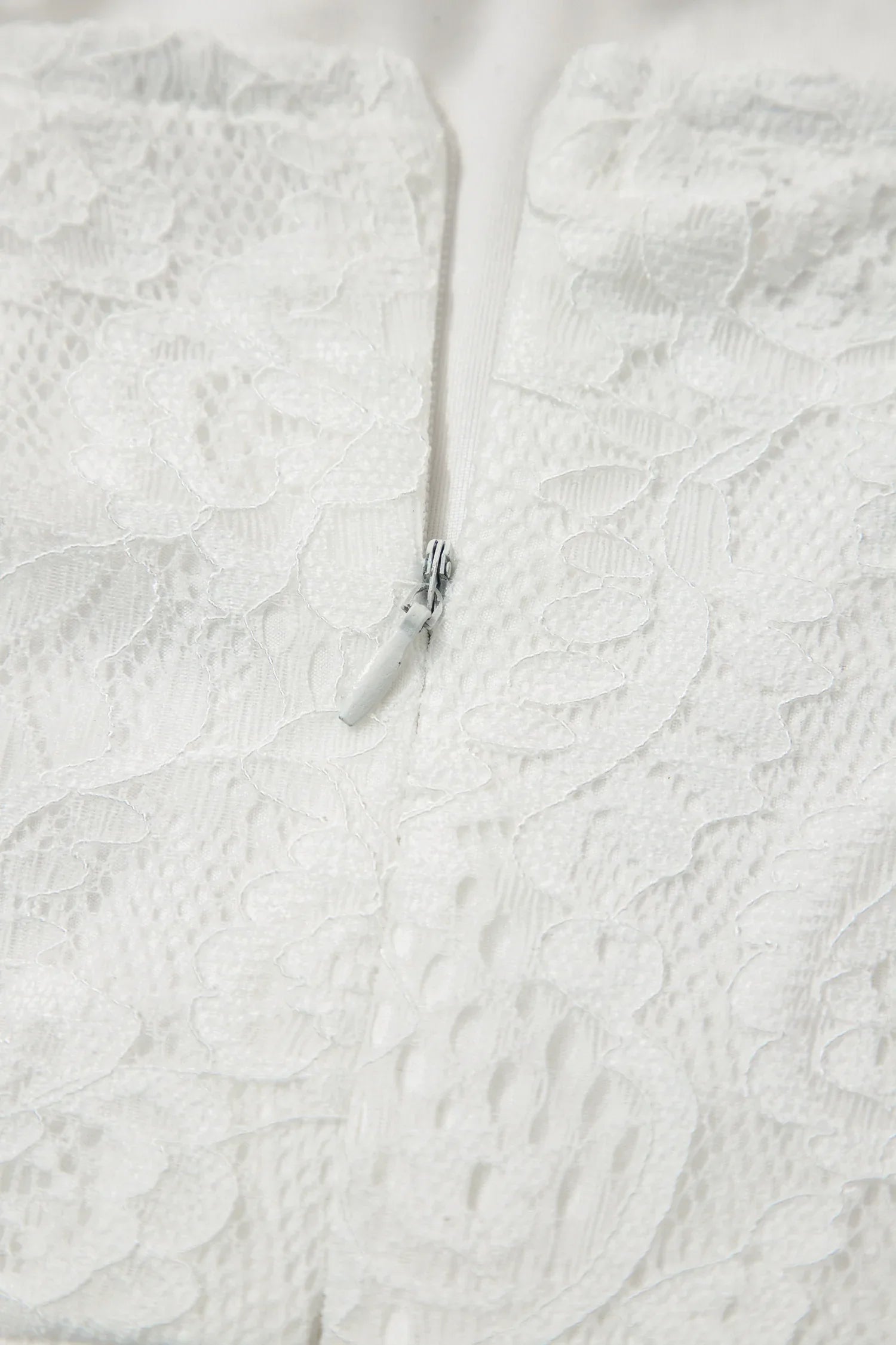 White Tie Spaghetti Straps Floral Lace Overlay Long Dress - MarkoFit