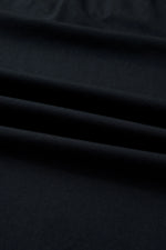 Black Leopard Trim Notched Neck Short Puff Sleeve Shift Mini Dress - MarkoFit