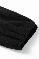 Black Lantern Sleeve Tiered Mini Dress - MarkoFit