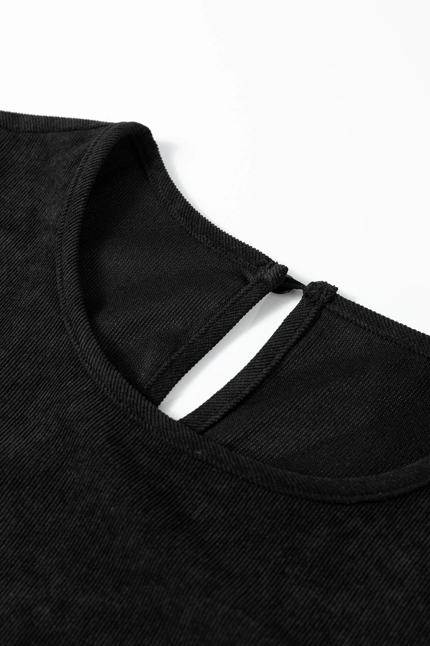 Black Lantern Sleeve Tiered Mini Dress - MarkoFit