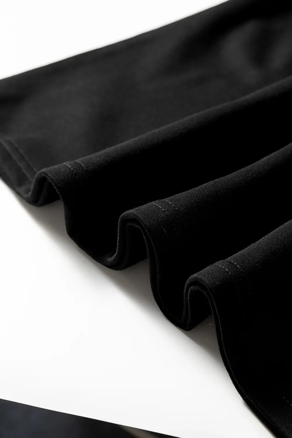 Black Varsity Contrast Banded Sleeve Shift Sweatshirt Dress - MarkoFit