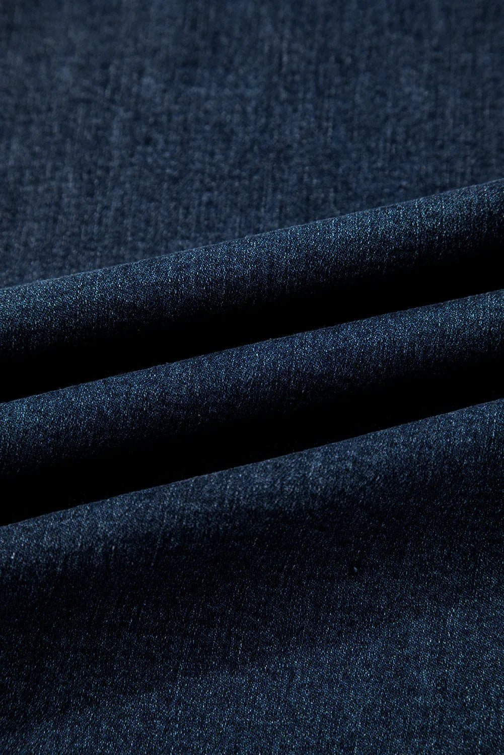 Dirty blue Plus Size Elastic Waist Ruffled Wide Leg Denim Pants - MarkoFit