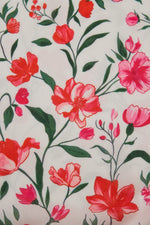 Pink Plus Size Floral Square Neck Puff Sleeve Ruffle Maxi Dress - MarkoFit