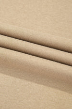 Apricot Solid Crew Neck Drop Shoulder Plus Size Sweatshirt - MarkoFit