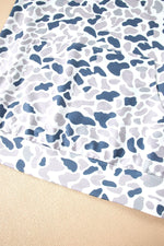 Multicolour Plus Camouflage Print Quarter Zip Kangaroo Pocket Pullover Sweatshirt - MarkoFit