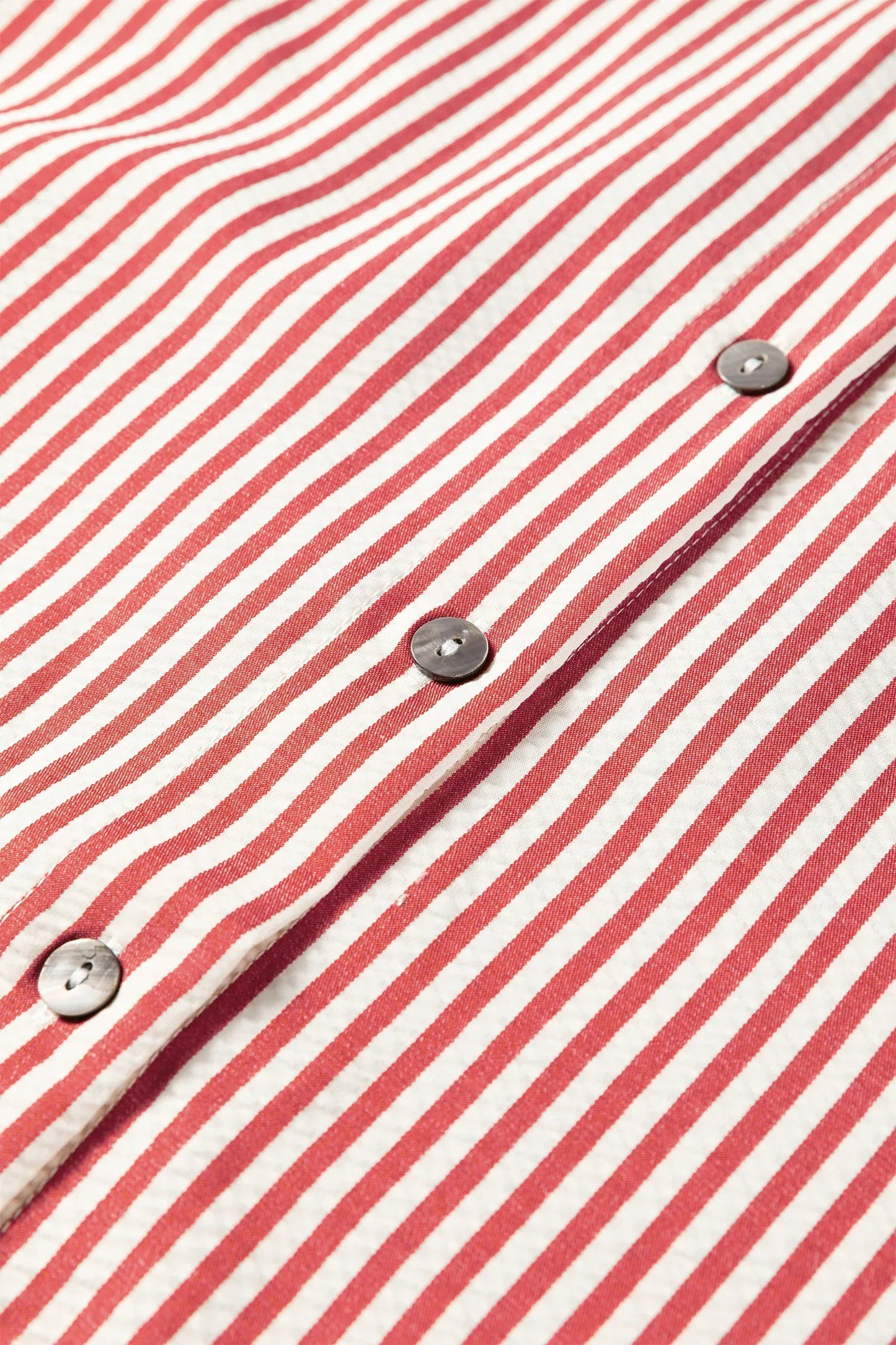 Racing Red Striped Leopard Print Patchwork Button Up Womens Shirt - MarkoFit