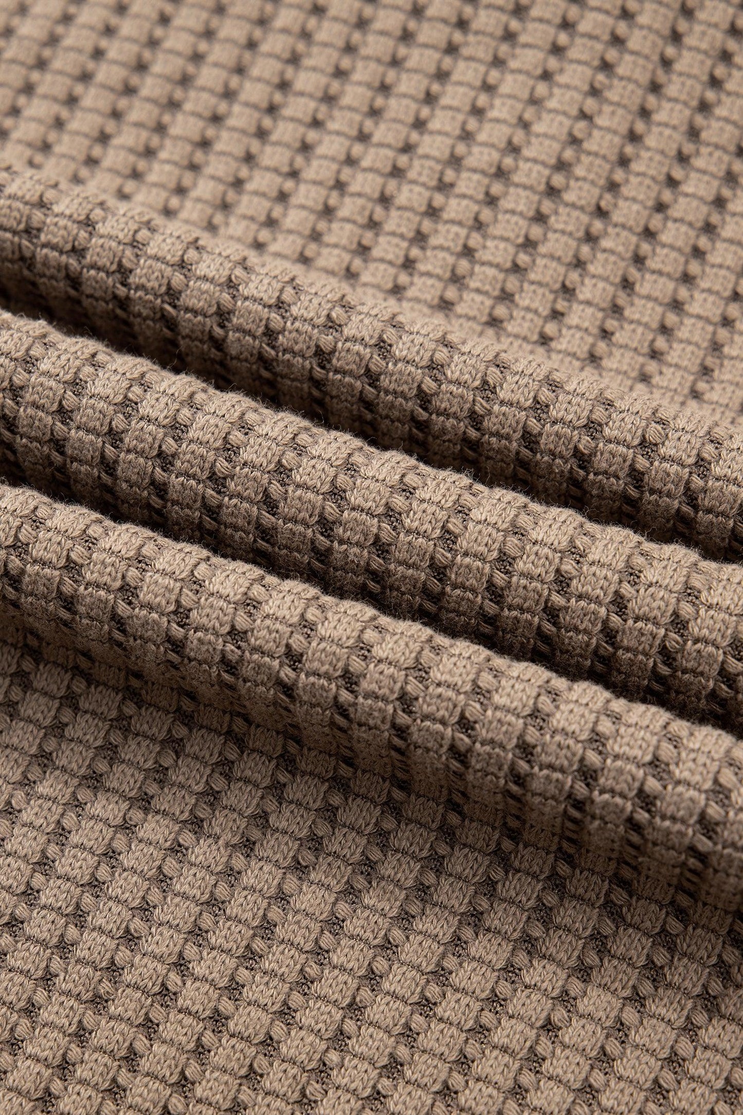 Casual Solid Color Textured Snap Button Collared Baggy Top - MarkoFit