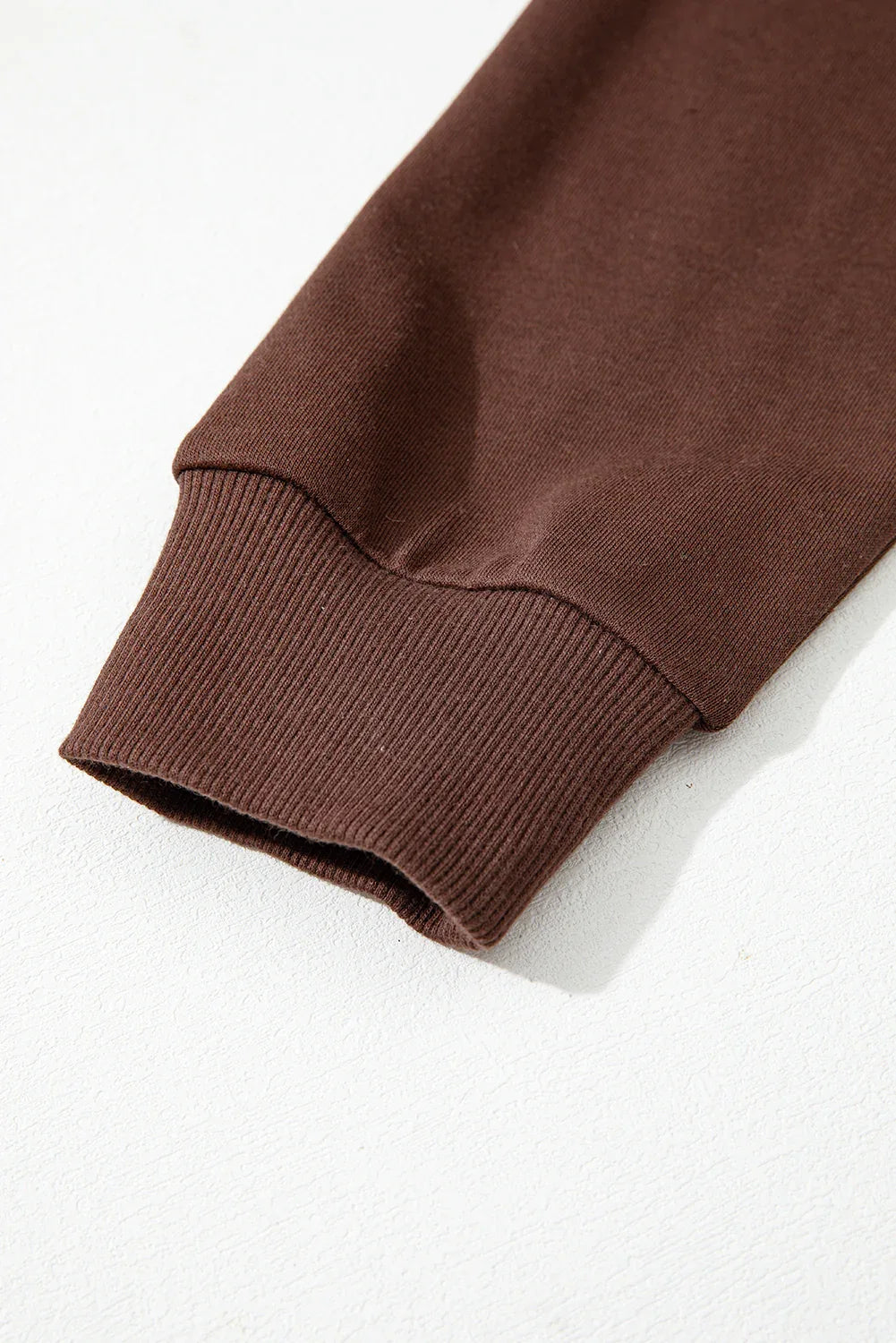 Coffee Varsity Striped Detail Drop Shoulder Oversized Sweatshirt - MarkoFit