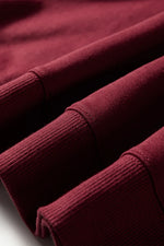 Red Dahlia Varsity Striped Detail Drop Shoulder Oversized Sweatshirt - MarkoFit