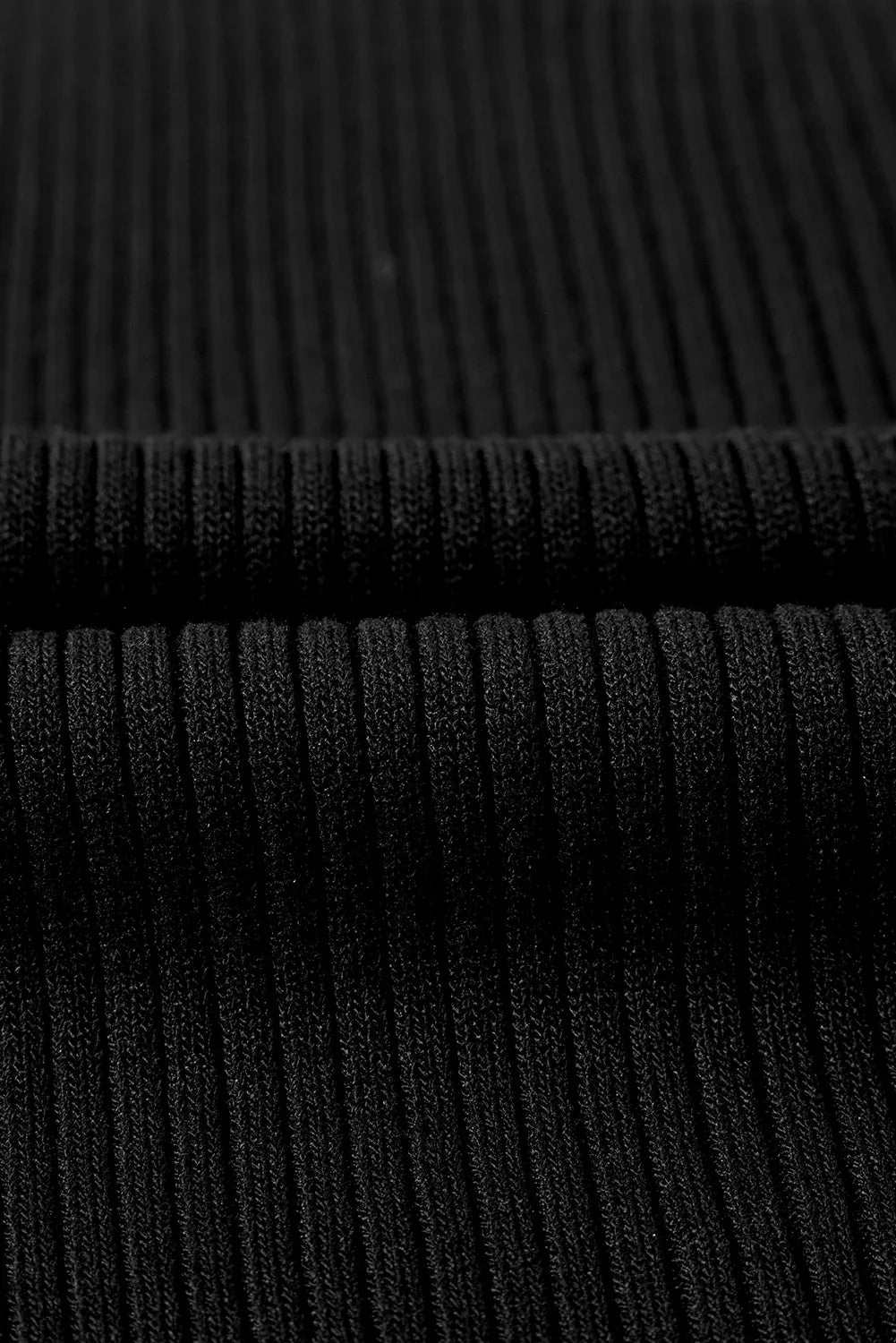 Black Colorblock Edge Ribbed Knit U Neck Tank Top - MarkoFit