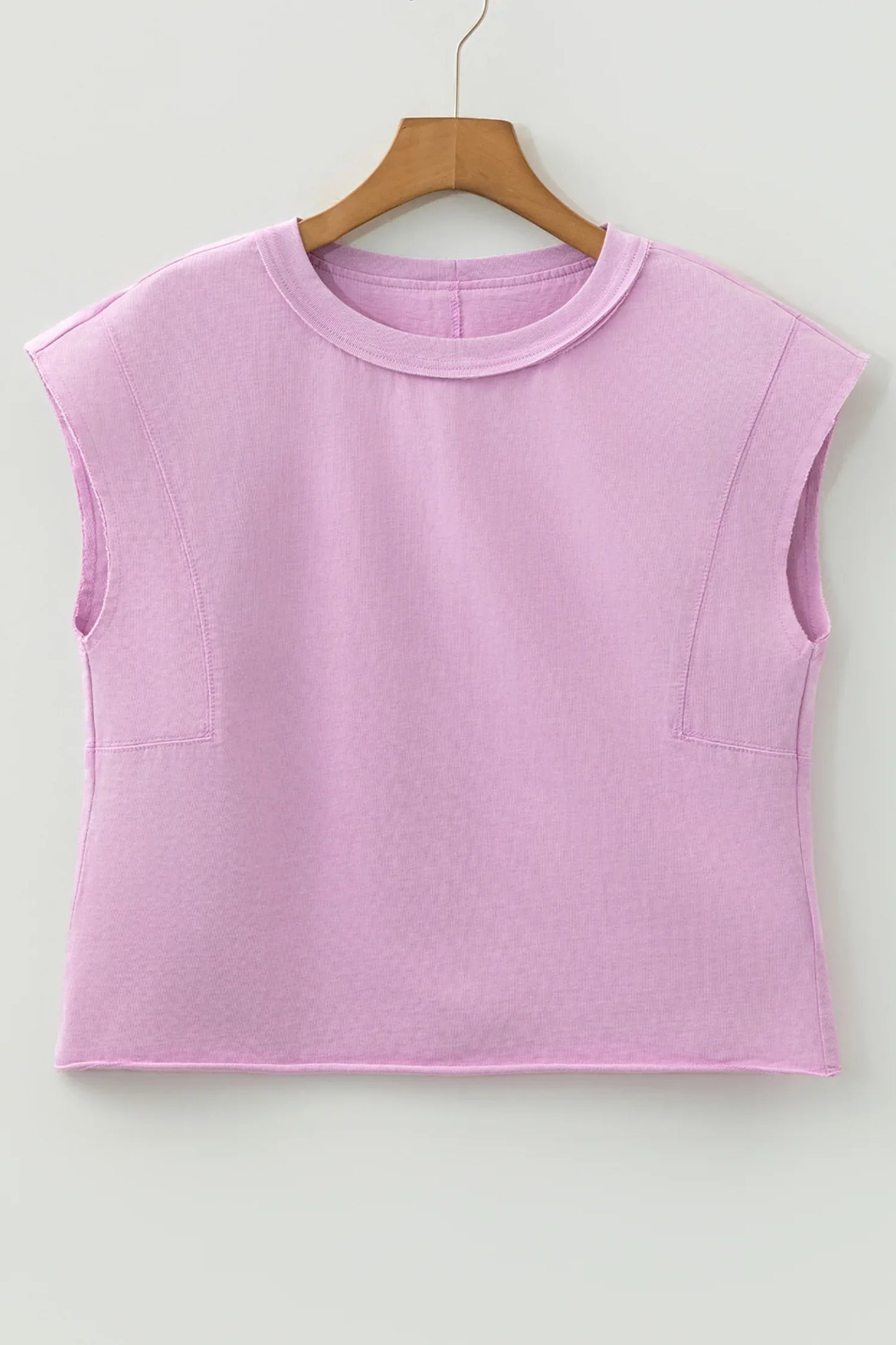 Bright Pink Mineral Wash Boxy Fit Cotton Tank Top - MarkoFit