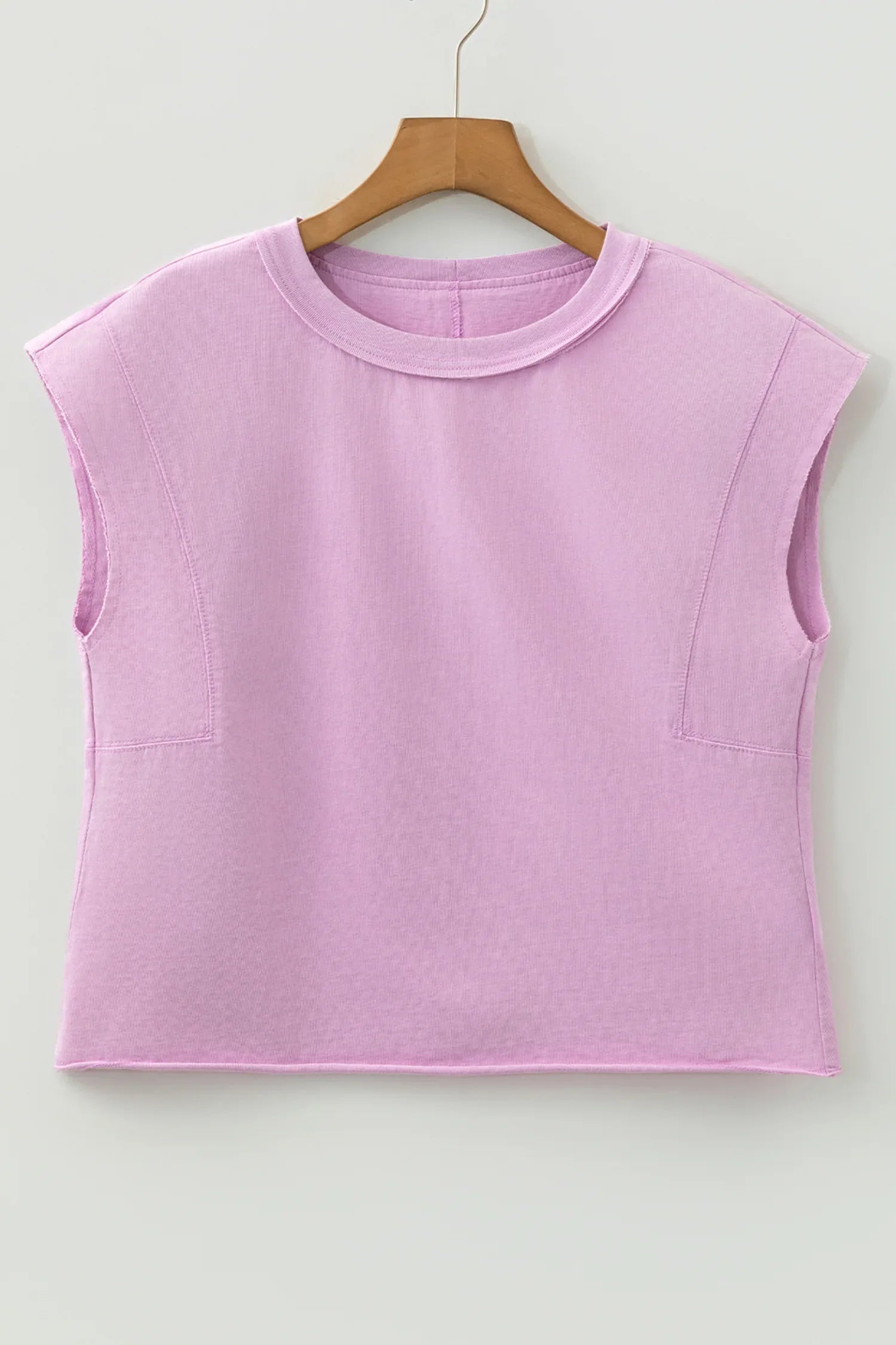 Bright Pink Mineral Wash Boxy Fit Cotton Tank Top - MarkoFit