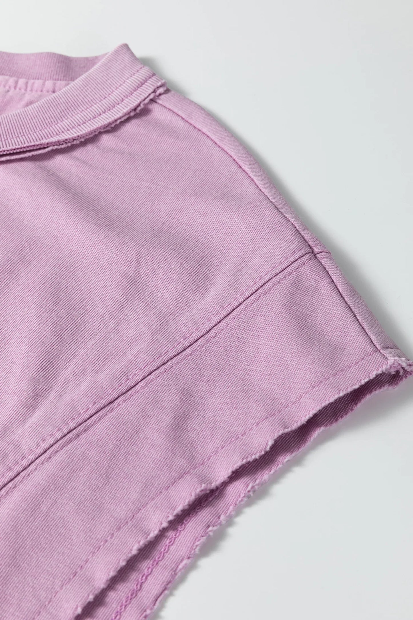 Bright Pink Mineral Wash Boxy Fit Cotton Tank Top - MarkoFit