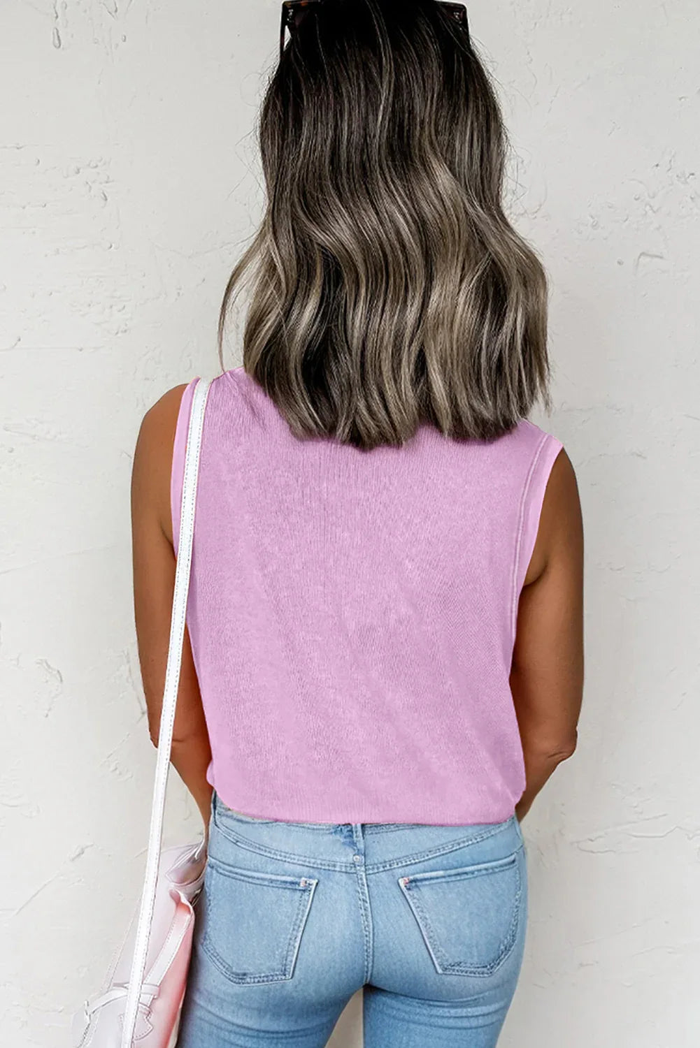 Phalaenopsis Mineral Wash Patched Chest Pocket Casual Tank Top - MarkoFit