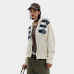 Street Style Letter Patch Suede Hooded Sweatshirt for Men and Women - MarkoFit