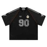 Badge Rugby Jersey Loose Short Sleeve T-Shirt for Men - MarkoFit