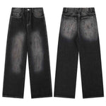 Washed Straight Jeans Men Loose Slimming Design Trousers - MarkoFit
