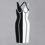 Strap Bandages Dress Bodycon Patchwork Clothes Club Party Summer Dress - MarkoFit