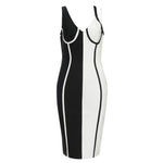 Strap Bandages Dress Bodycon Patchwork Clothes Club Party Summer Dress - MarkoFit