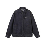 Turn-Down Collar Denim Jacket for Men - Trendy Loose Workwear Style, Ideal Winter Clothes for Women - MarkoFit