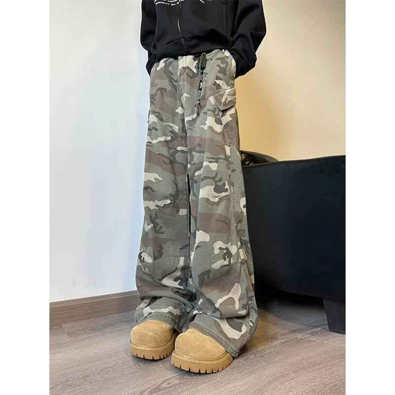 Retro Camouflage Workwear Jeans for Men - MarkoFit