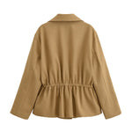 Waist lapel short jacket for women's autumn - MarkoFit