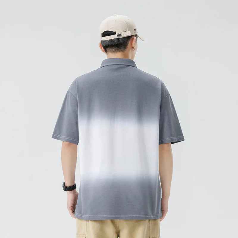 Gradient short sleeved polo shirt for men in summer - MarkoFit