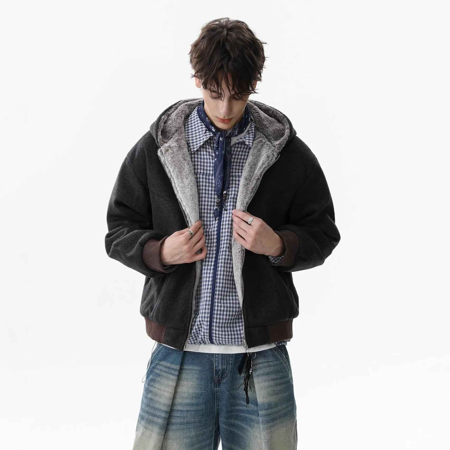 Zipper hooded sweatshirt for men - MarkoFit