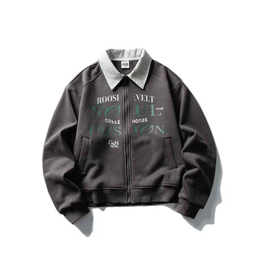 Layer Lapel Cardigan Sweatshirt for Men and Women - MarkoFit