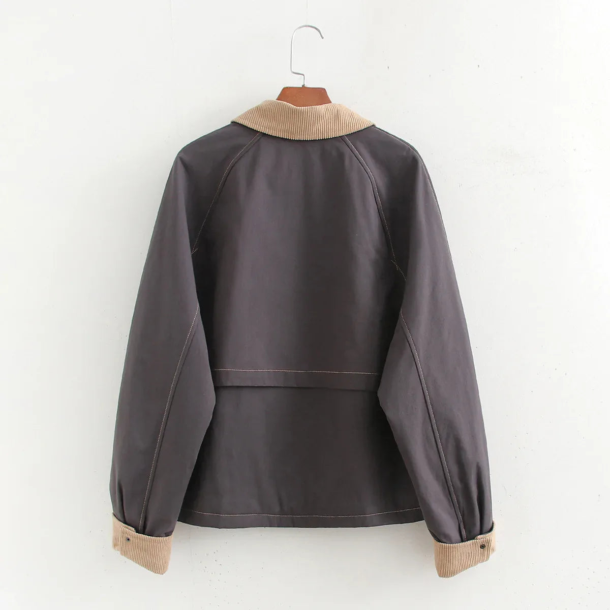 Splicing washed pocket embellishment thin jacket - MarkoFit