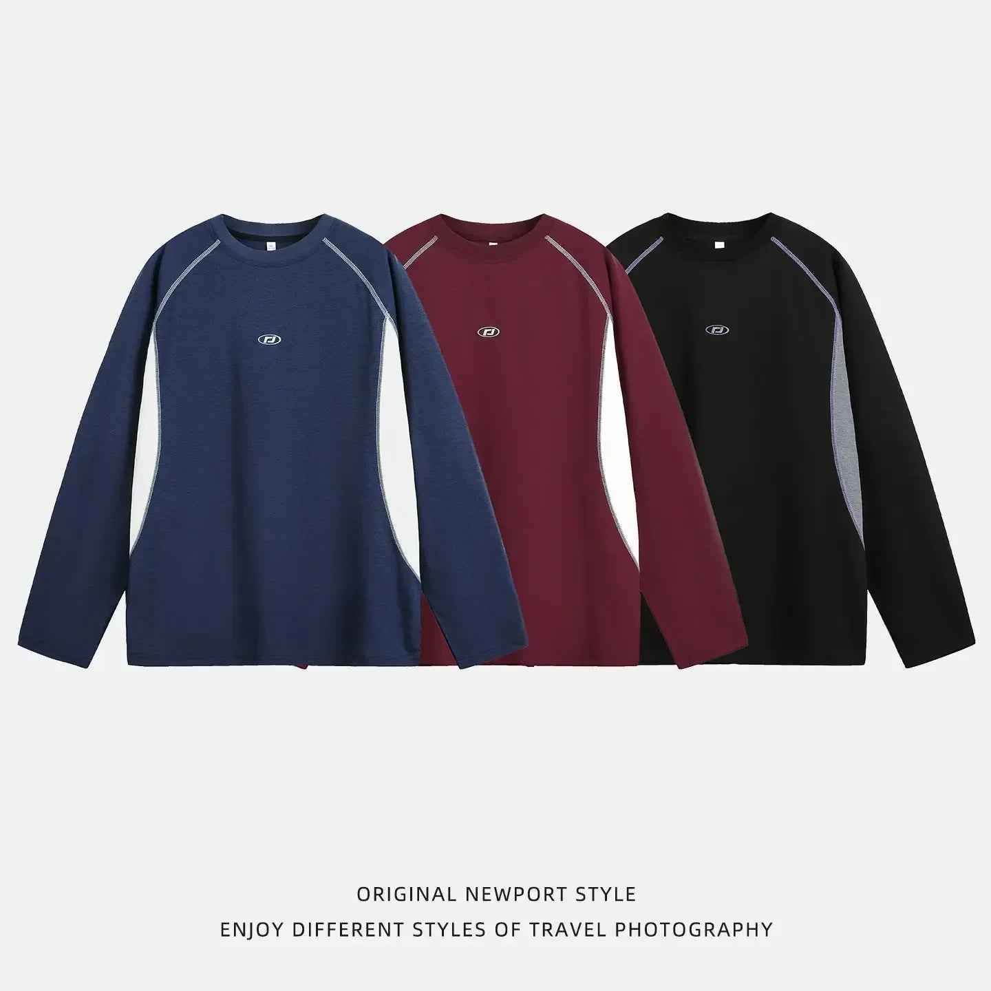 Embroidered Loose Long-Sleeved T-Shirt for Men - Stylish and Comfortable Casual Wear - MarkoFit