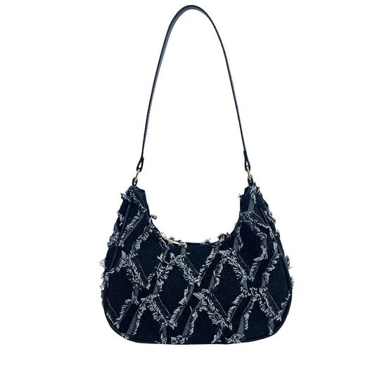 Raw Edge Cloth Shoulder Bag - MarkoFit