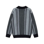 Sports striped lapel sweater for men and women - MarkoFit