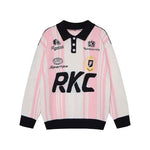 Sports striped lapel sweater for men and women - MarkoFit