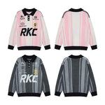 Sports striped lapel sweater for men and women - MarkoFit