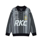 Sports striped lapel sweater for men and women - MarkoFit