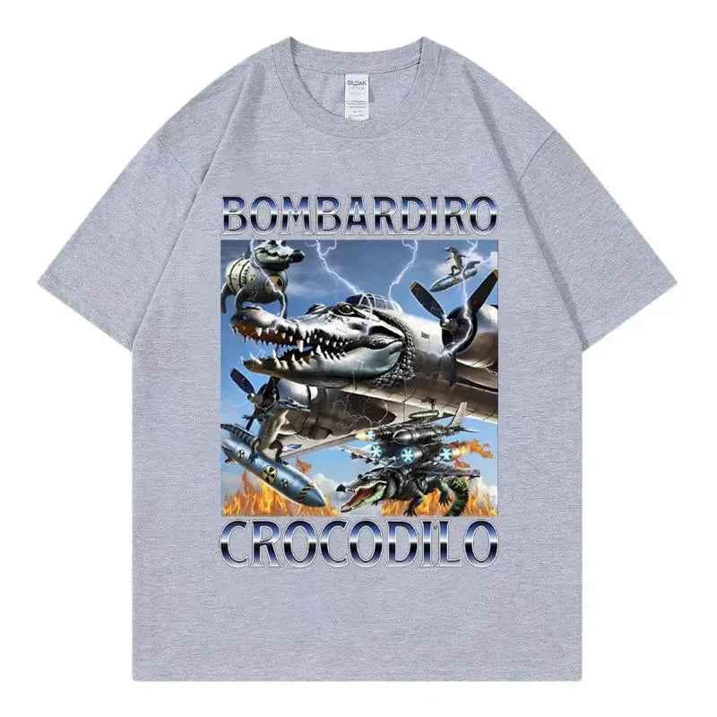 Women's Men T Shirt Bombardiro Crocodilo Plane Bomber Funny - MarkoFit