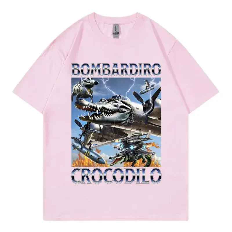Women's Men T Shirt Bombardiro Crocodilo Plane Bomber Funny - MarkoFit