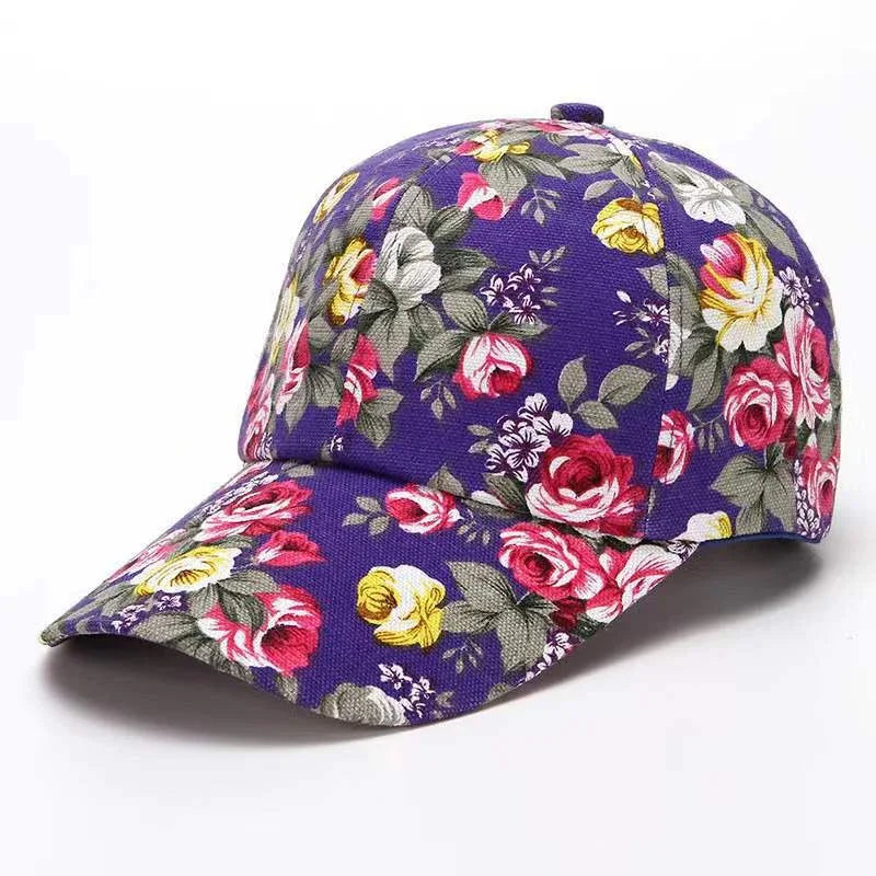 Small floral cloth peony cloth baseball cap cap duck bill hat - MarkoFit