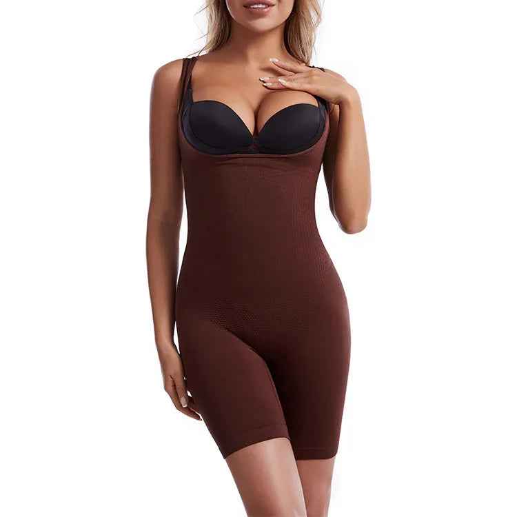 Women's One-Piece Body Shaping Clothes Abdomen Closing Pants Waist Closing Body Shaping Hip Lifting Pants Chest Supporting Gathering One-Piece Vest And Underwear - MarkoFit