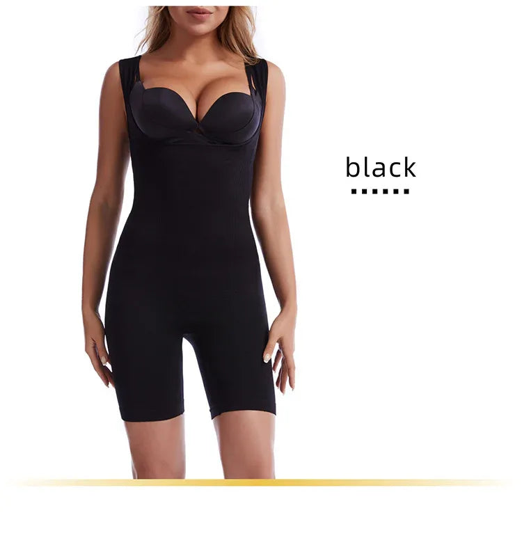 Women's One-Piece Body Shaping Clothes Abdomen Closing Pants Waist Closing Body Shaping Hip Lifting Pants Chest Supporting Gathering One-Piece Vest And Underwear - MarkoFit