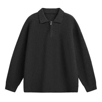 Half zip lapel sweater for men - MarkoFit
