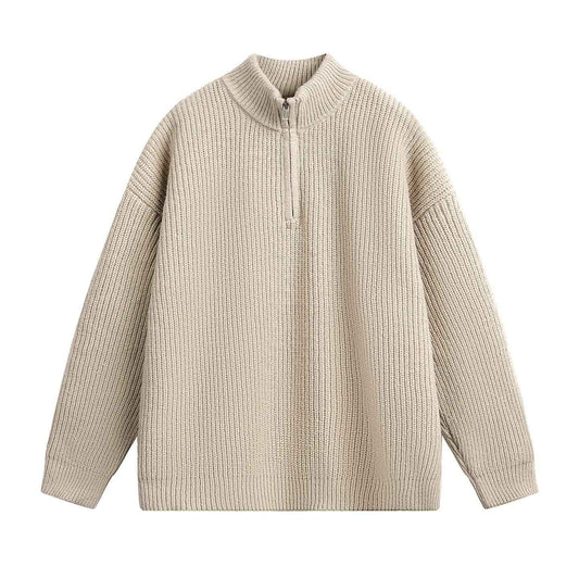 Half zip stand up collar sweater for men - MarkoFit