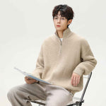 Half zip stand up collar sweater for men - MarkoFit