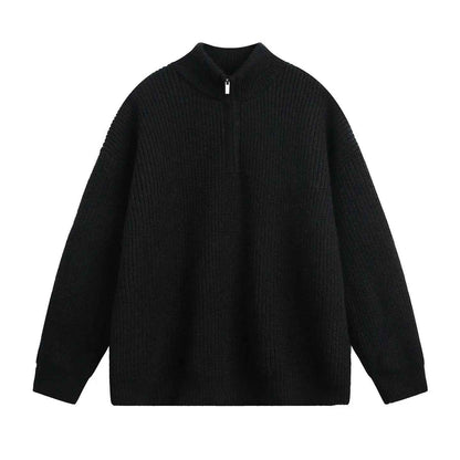 Half zip stand up collar sweater for men - MarkoFit