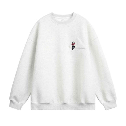 Embroidered round neck sweatshirt for men - MarkoFit