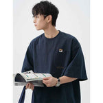 Embroidered short sleeved T-shirt for men - MarkoFit