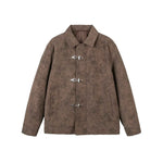 Distressed Metal Plane Buckle Loose Versatile PU Leather Jacket - Stylish Winter Clothes for Women - MarkoFit